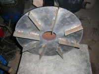 Пример изготовления блина-груза с трубой для подачи в печь свежего воздуха 